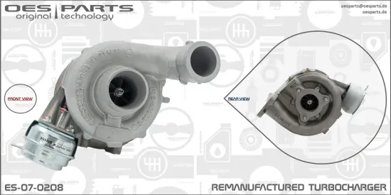 Lader, Aufladung OES PARTS ES-07-0208 Bild Lader, Aufladung OES PARTS ES-07-0208