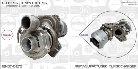 Lader, Aufladung OES PARTS ES-07-0270 Bild Lader, Aufladung OES PARTS ES-07-0270