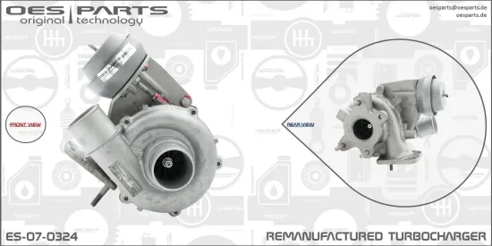 Lader, Aufladung OES PARTS ES-07-0324 Bild Lader, Aufladung OES PARTS ES-07-0324