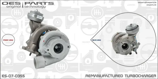 Lader, Aufladung OES PARTS ES-07-0355 Bild Lader, Aufladung OES PARTS ES-07-0355