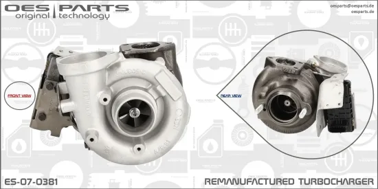 Lader, Aufladung OES PARTS ES-07-0381 Bild Lader, Aufladung OES PARTS ES-07-0381