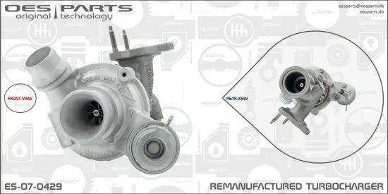 Lader, Aufladung OES PARTS ES-07-0429 Bild Lader, Aufladung OES PARTS ES-07-0429