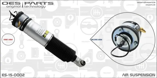 Luftfederbein 1. Hinterachse rechts OES PARTS ES-15-0002 Bild Luftfederbein 1. Hinterachse rechts OES PARTS ES-15-0002