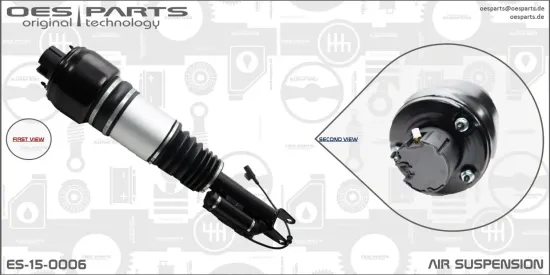 Luftfederbein 1. Vorderachse rechts OES PARTS ES-15-0006 Bild Luftfederbein 1. Vorderachse rechts OES PARTS ES-15-0006