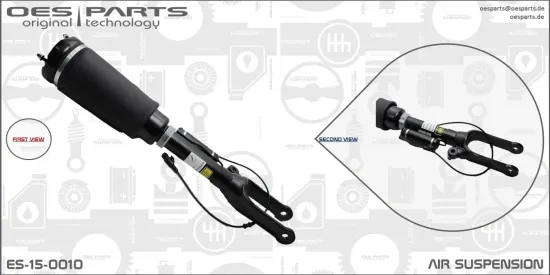 Luftfederbein 1. Vorderachse OES PARTS ES-15-0010 Bild Luftfederbein 1. Vorderachse OES PARTS ES-15-0010