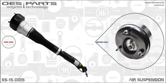 Luftfederbein 1. Hinterachse links OES PARTS ES-15-0015 Bild Luftfederbein 1. Hinterachse links OES PARTS ES-15-0015