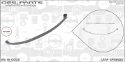 Federblatt Hinterradaufhängung OES PARTS ES-16-0002