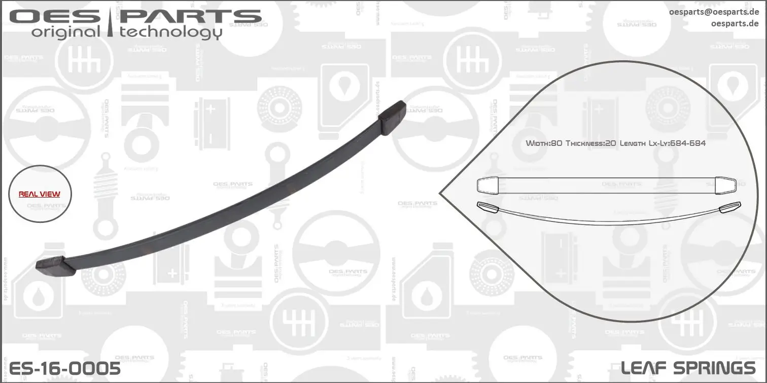 Federblatt Hinterradaufhängung OES PARTS ES-16-0005