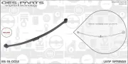 Federblatt Hinterradaufhängung OES PARTS ES-16-0012