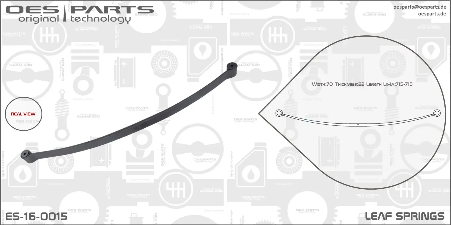 Federblatt Hinterradaufhängung OES PARTS ES-16-0015