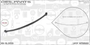 Federblatt Hinterradaufhängung OES PARTS ES-16-0015