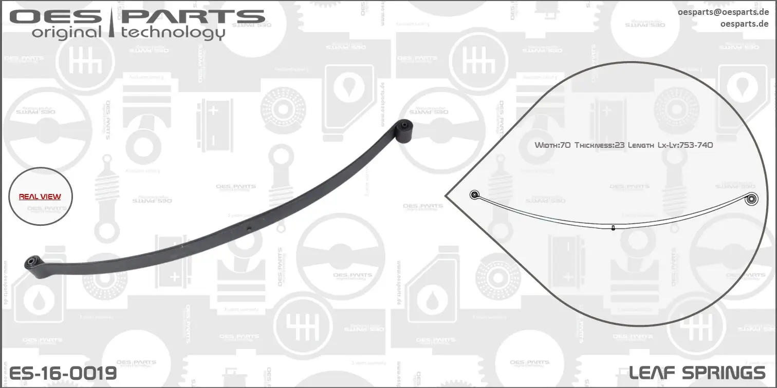 Federblatt Hinterradaufhängung OES PARTS ES-16-0019