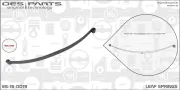 Federblatt Hinterradaufhängung OES PARTS ES-16-0019