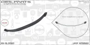 Federblatt Hinterradaufhängung OES PARTS ES-16-0020
