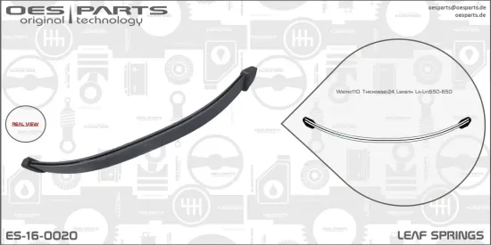 Federblatt Hinterradaufhängung OES PARTS ES-16-0020 Bild Federblatt Hinterradaufhängung OES PARTS ES-16-0020