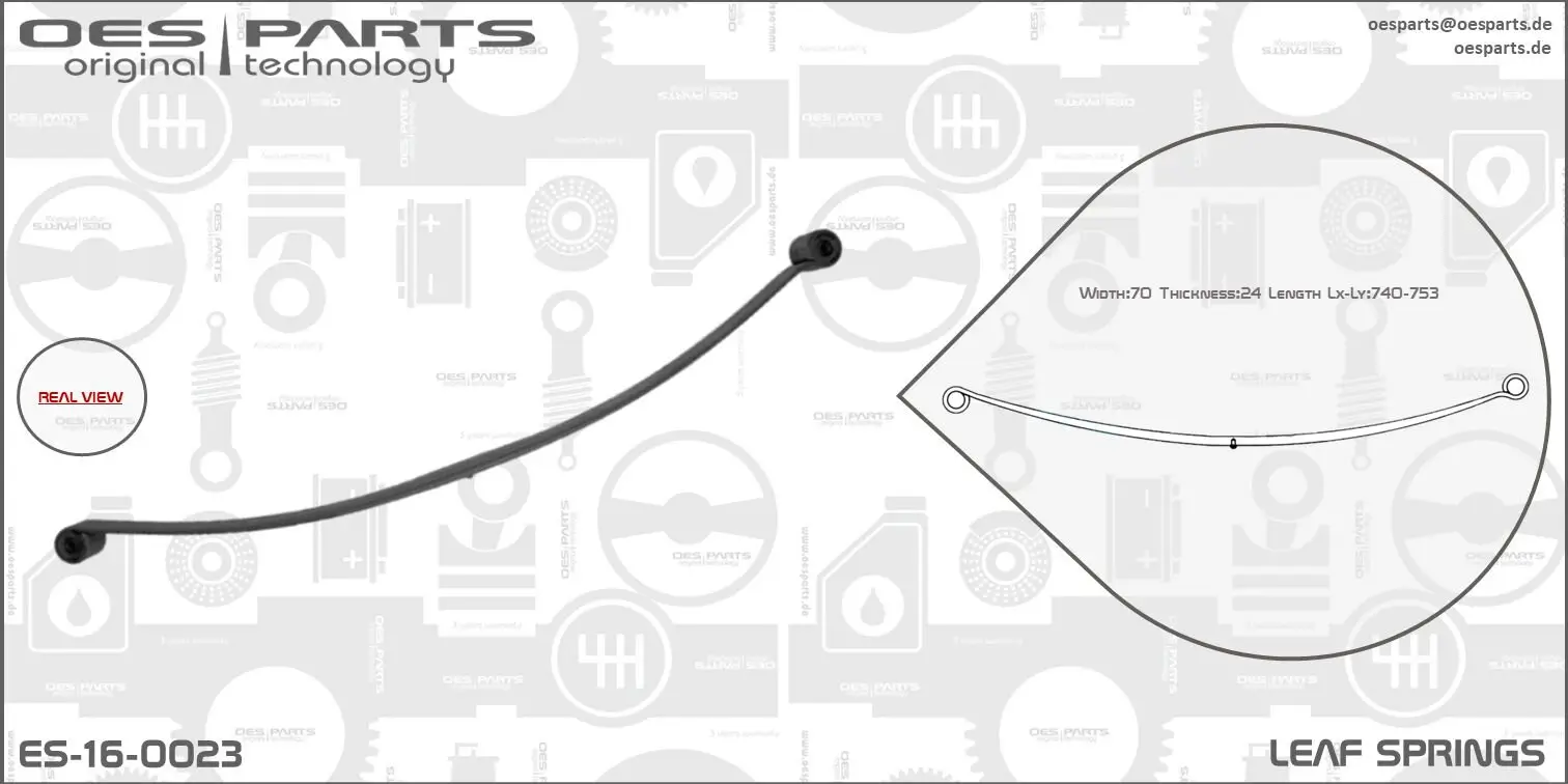 Federblatt Hinterradaufhängung OES PARTS ES-16-0023