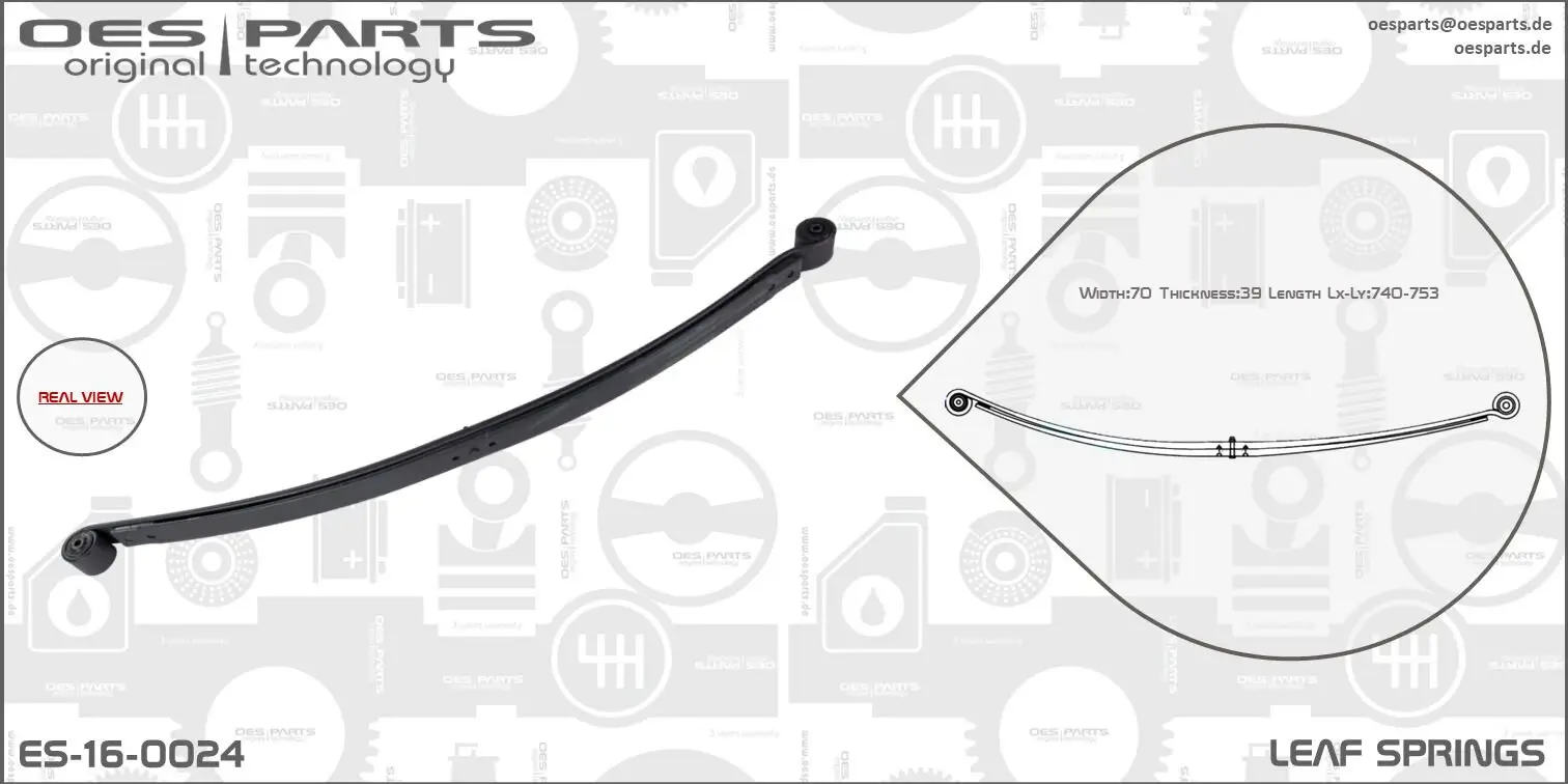 Federblatt Hinterradaufhängung OES PARTS ES-16-0024