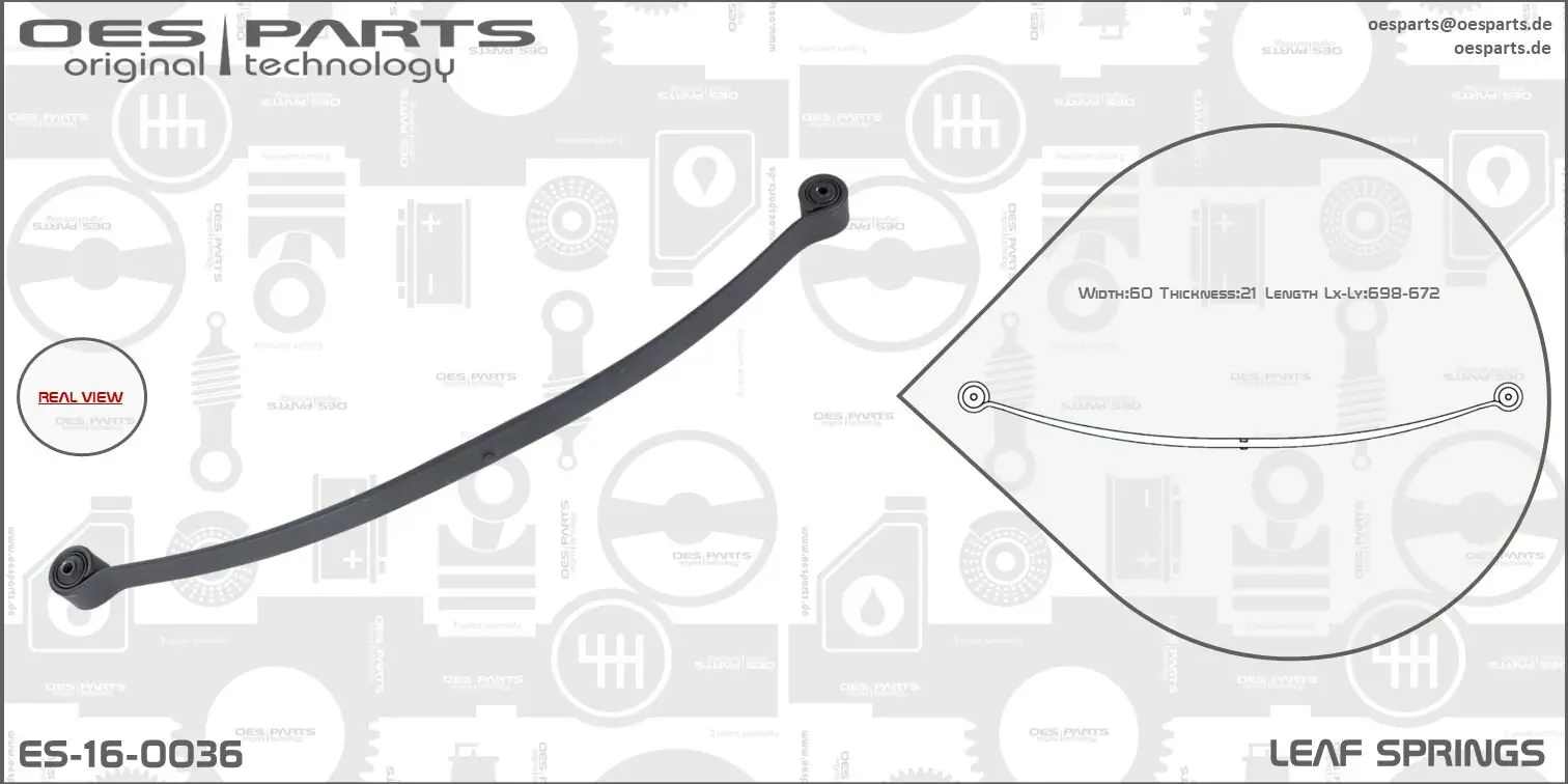 Federblatt Hinterradaufhängung OES PARTS ES-16-0036