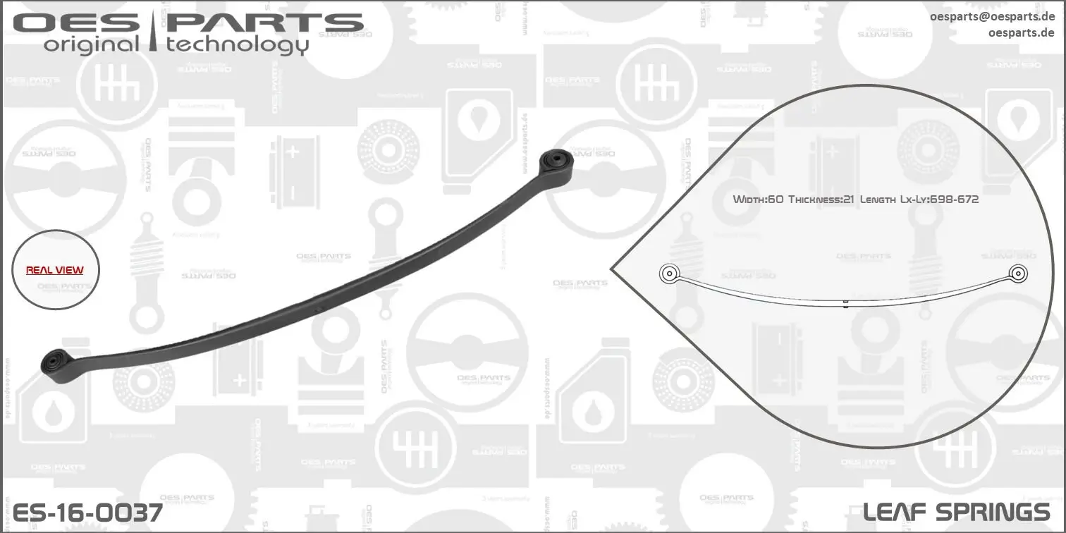 Federblatt Hinterradaufhängung OES PARTS ES-16-0037