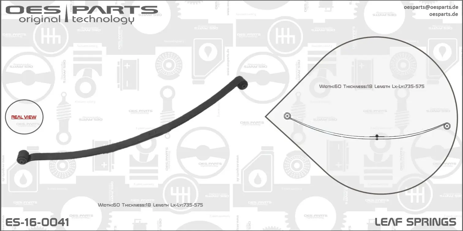 Federblatt Hinterradaufhängung OES PARTS ES-16-0041