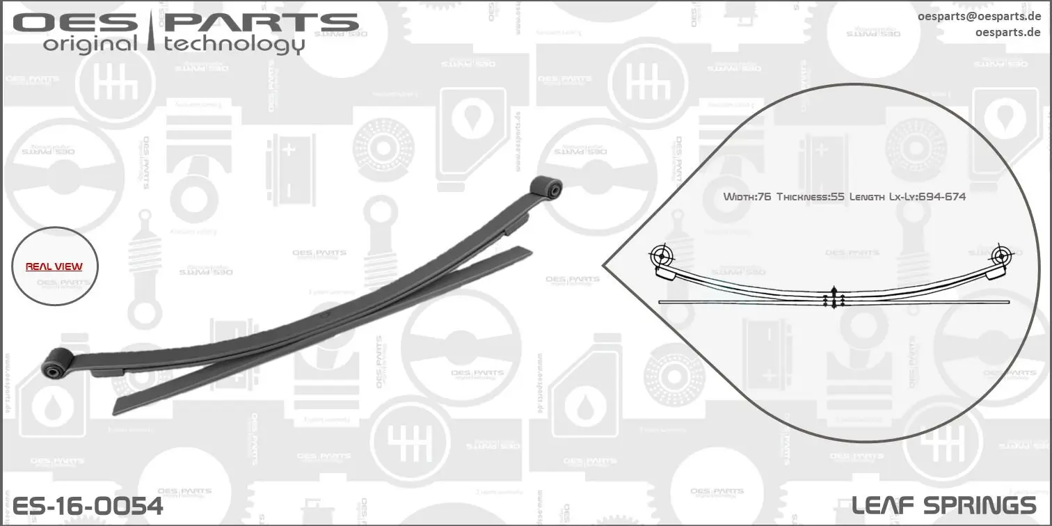 Federblatt Hinterradaufhängung OES PARTS ES-16-0054
