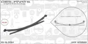 Federblatt Hinterradaufhängung OES PARTS ES-16-0054