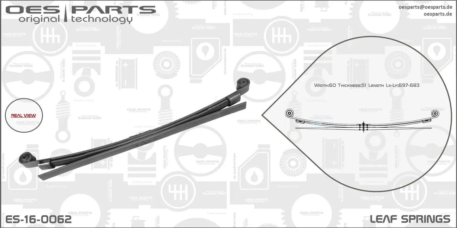 Federblatt Hinterradaufhängung OES PARTS ES-16-0062