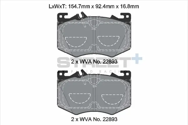 Bremsbelagsatz, Scheibenbremse Vorderachse PAGID Racing T8211SP2001