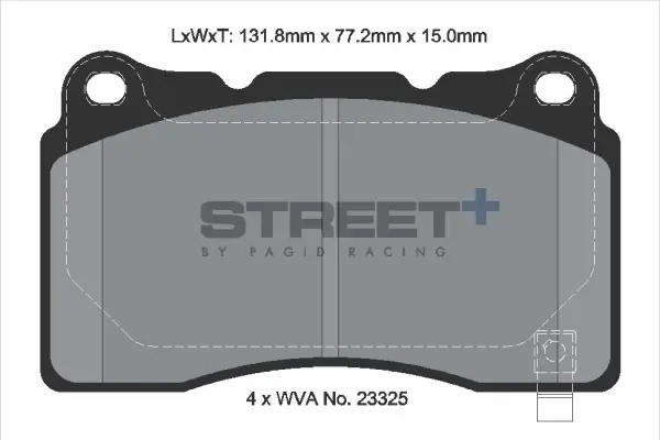 Bremsbelagsatz, Scheibenbremse Vorderachse PAGID Racing T8026SP2001