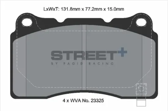 Bremsbelagsatz, Scheibenbremse Vorderachse PAGID Racing T8026SP2001 Bild Bremsbelagsatz, Scheibenbremse Vorderachse PAGID Racing T8026SP2001