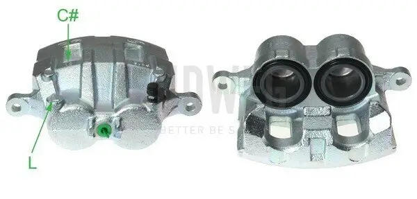 Bremssattel hinter der Achse Vorderachse links Axia 394472