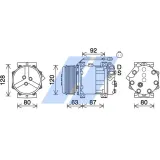 Kompressor, Klimaanlage HIGHWAY AUTOMOTIVE 45118002