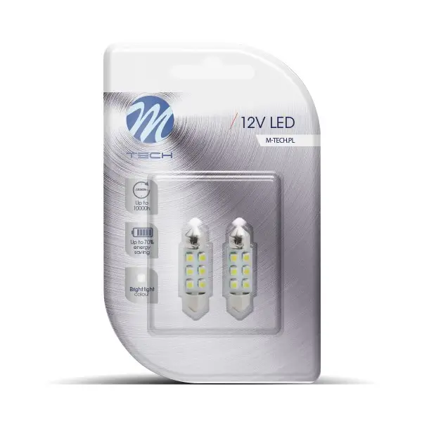 Glühlampe, Kennzeichenleuchte 12 V 0.7 W LED M-Tech LB028B