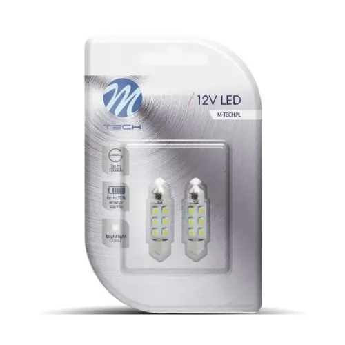 Glühlampe, Kennzeichenleuchte 12 V 0.7 W LED M-Tech LB028B Bild Glühlampe, Kennzeichenleuchte 12 V 0.7 W LED M-Tech LB028B