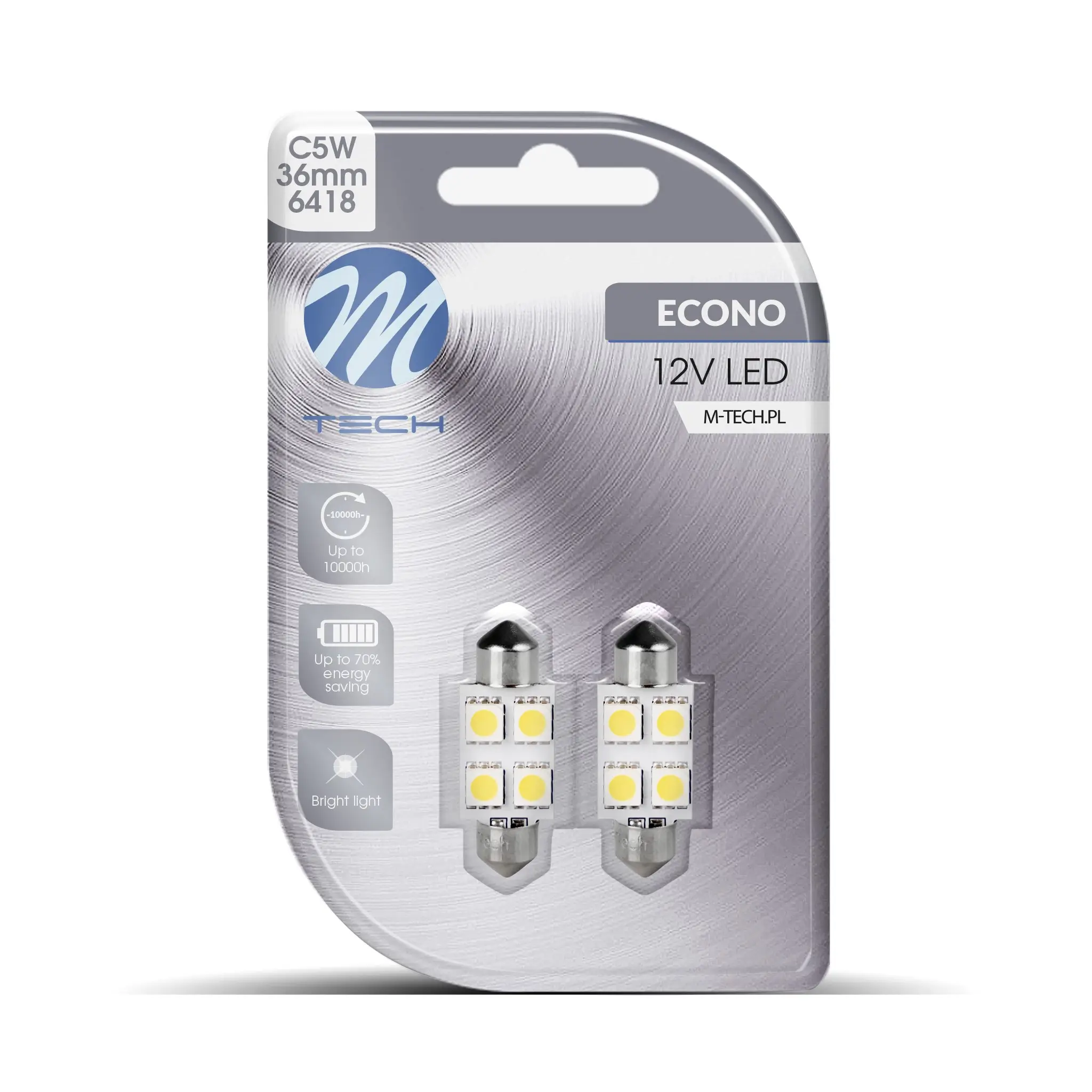 Glühlampe, Kennzeichenleuchte 12 V 0.73 W LED M-Tech LB072W