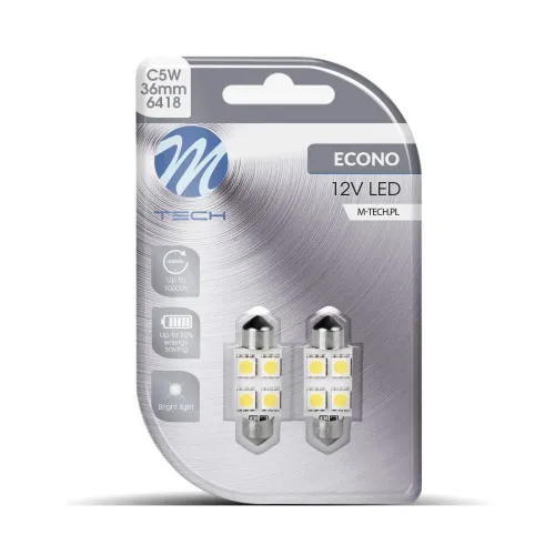 Glühlampe, Kennzeichenleuchte 12 V 0.73 W LED M-Tech LB072W Bild Glühlampe, Kennzeichenleuchte 12 V 0.73 W LED M-Tech LB072W