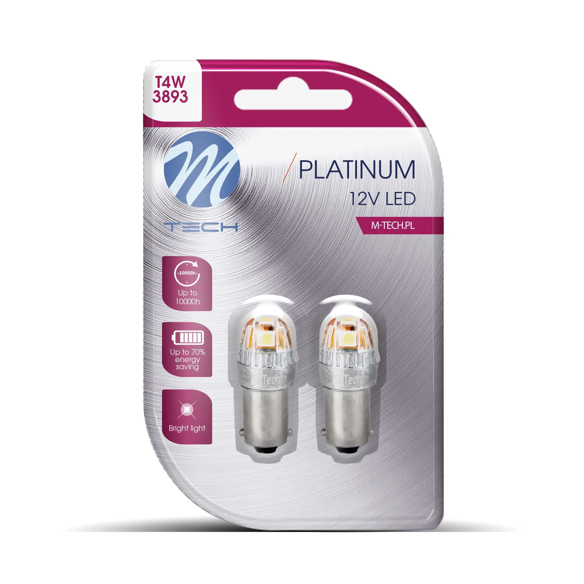 Glühlampe, Kennzeichenleuchte 12 V 24 V 1 W LED M-Tech LB837W-02B