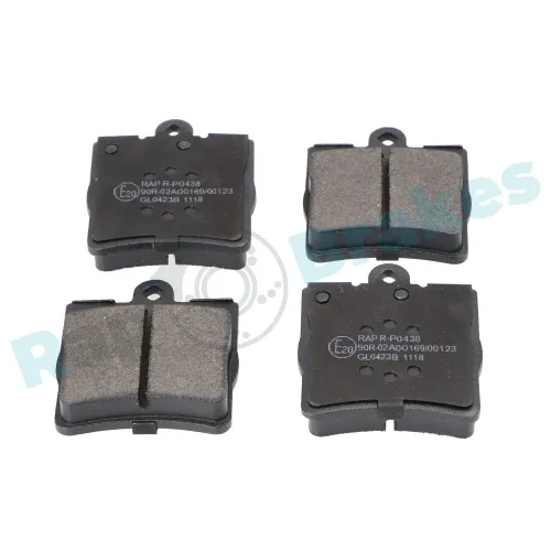Bremsbelagsatz, Scheibenbremse Hinterachse RAP BRAKES R-P0438 Bild Bremsbelagsatz, Scheibenbremse Hinterachse RAP BRAKES R-P0438