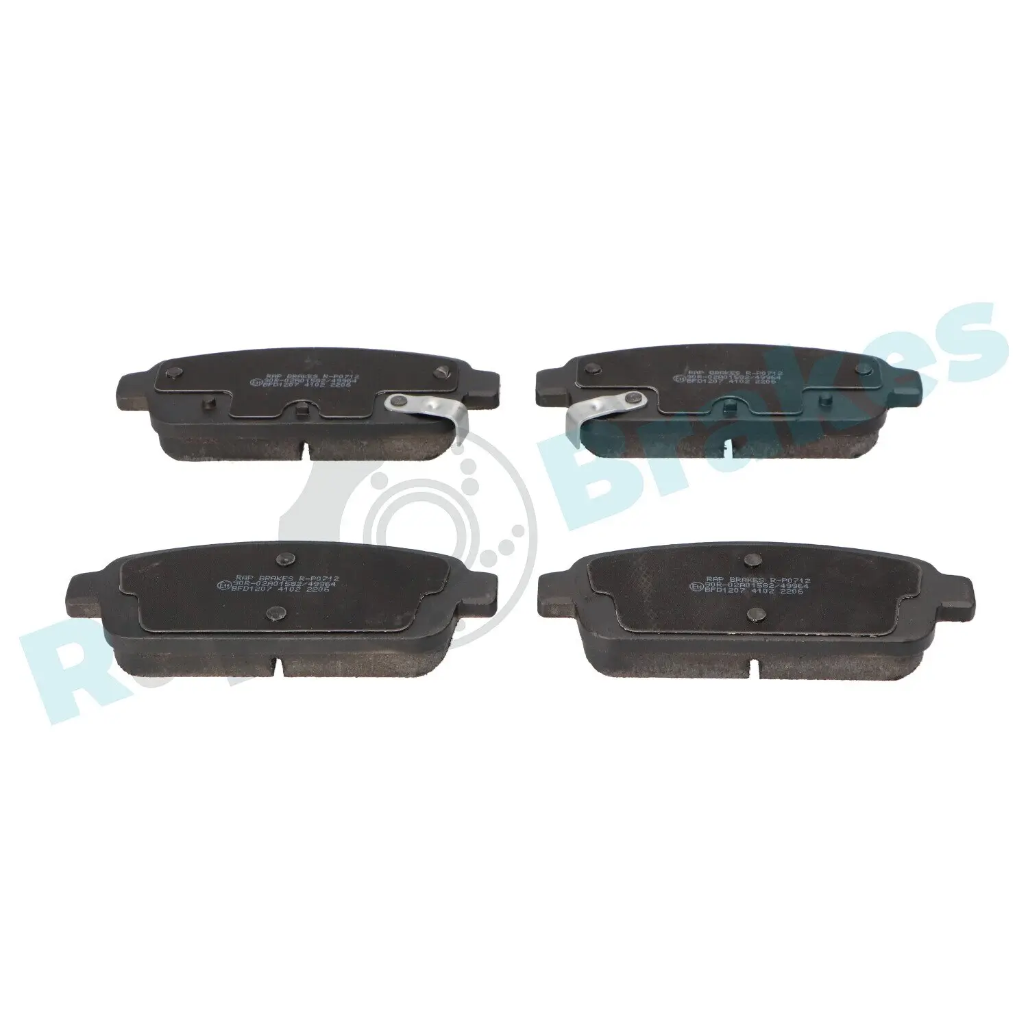 Bremsbelagsatz, Scheibenbremse Hinterachse RAP BRAKES R-P0712