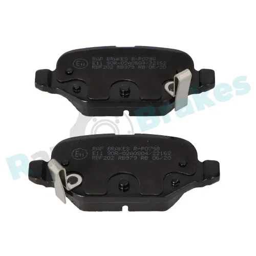Bremsbelagsatz, Scheibenbremse Hinterachse RAP BRAKES R-P0798 Bild Bremsbelagsatz, Scheibenbremse Hinterachse RAP BRAKES R-P0798
