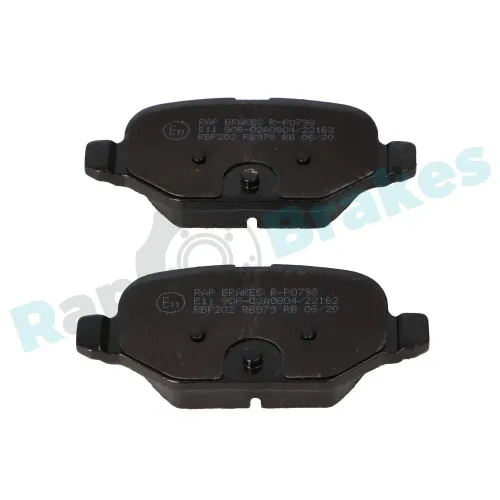 Bremsbelagsatz, Scheibenbremse Hinterachse RAP BRAKES R-P0798 Bild Bremsbelagsatz, Scheibenbremse Hinterachse RAP BRAKES R-P0798