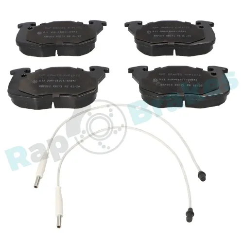 Bremsbelagsatz, Scheibenbremse Vorderachse RAP BRAKES R-P1072 Bild Bremsbelagsatz, Scheibenbremse Vorderachse RAP BRAKES R-P1072