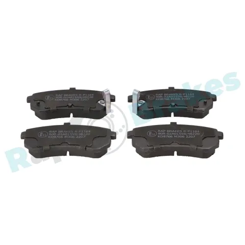 Bremsbelagsatz, Scheibenbremse Hinterachse RAP BRAKES R-P1164 Bild Bremsbelagsatz, Scheibenbremse Hinterachse RAP BRAKES R-P1164