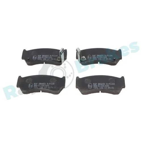 Bremsbelagsatz, Scheibenbremse Vorderachse RAP BRAKES R-P1184 Bild Bremsbelagsatz, Scheibenbremse Vorderachse RAP BRAKES R-P1184