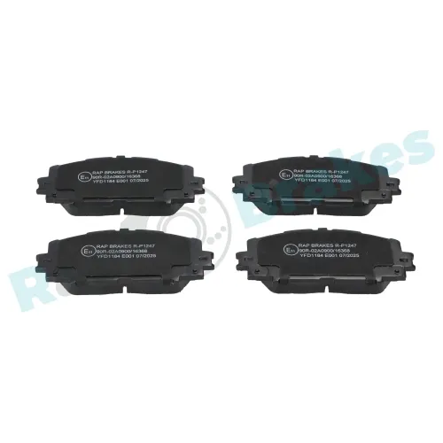 Bremsbelagsatz, Scheibenbremse Vorderachse RAP BRAKES R-P1247 Bild Bremsbelagsatz, Scheibenbremse Vorderachse RAP BRAKES R-P1247