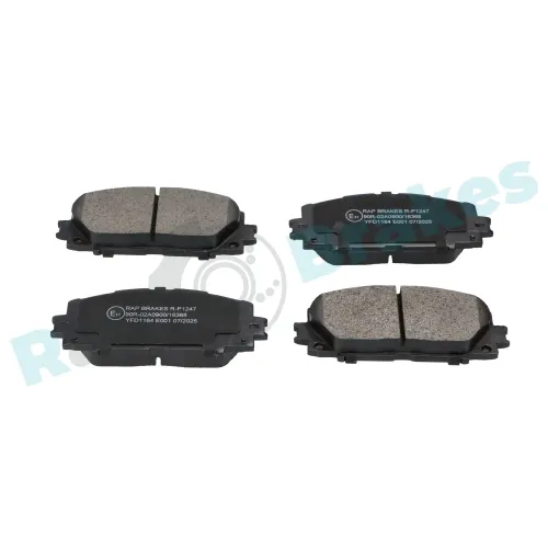 Bremsbelagsatz, Scheibenbremse Vorderachse RAP BRAKES R-P1247 Bild Bremsbelagsatz, Scheibenbremse Vorderachse RAP BRAKES R-P1247