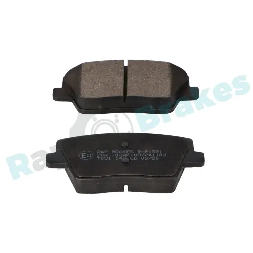 Bremsbelagsatz, Scheibenbremse Hinterachse RAP BRAKES R-P1591 Bild Bremsbelagsatz, Scheibenbremse Hinterachse RAP BRAKES R-P1591