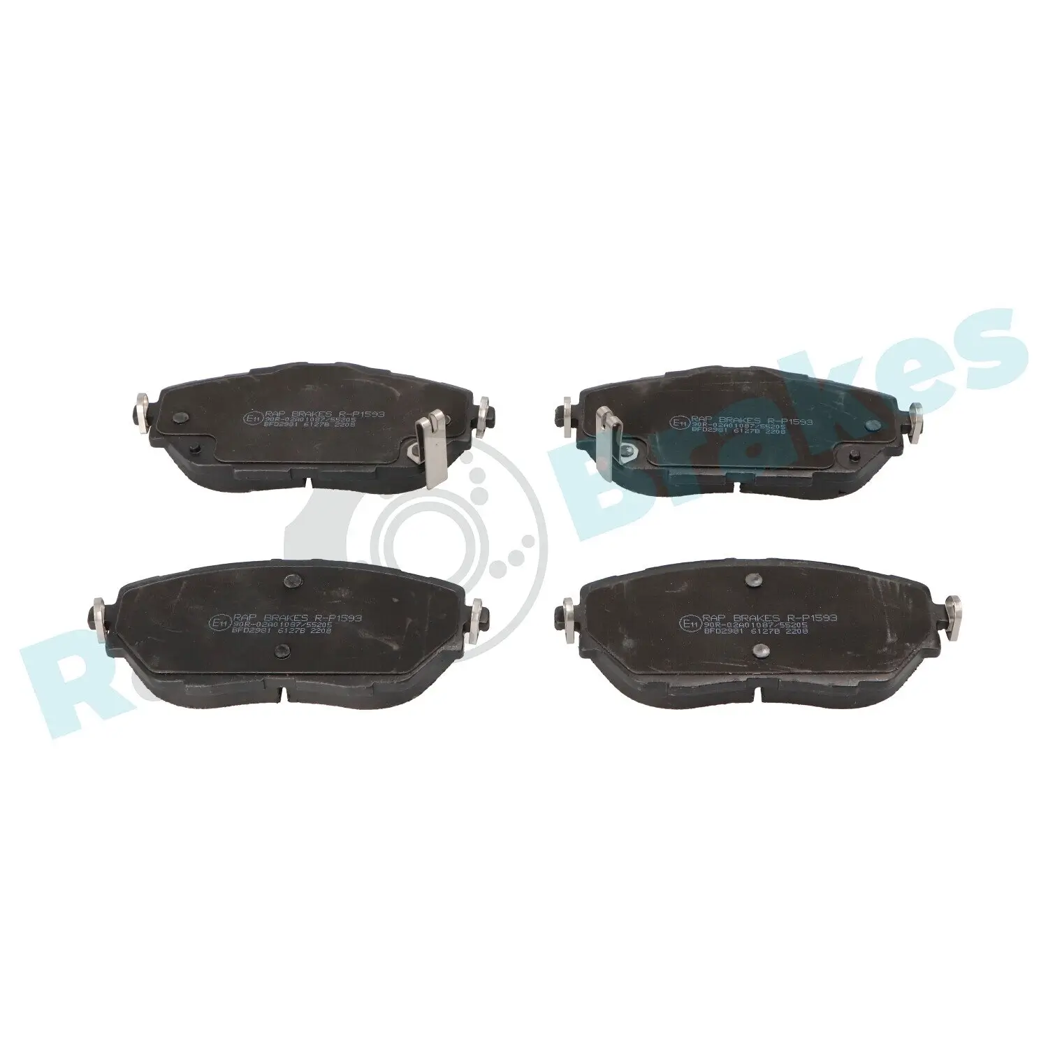 Bremsbelagsatz, Scheibenbremse Vorderachse RAP BRAKES R-P1593