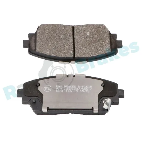 Bremsbelagsatz, Scheibenbremse Vorderachse RAP BRAKES R-P1610 Bild Bremsbelagsatz, Scheibenbremse Vorderachse RAP BRAKES R-P1610