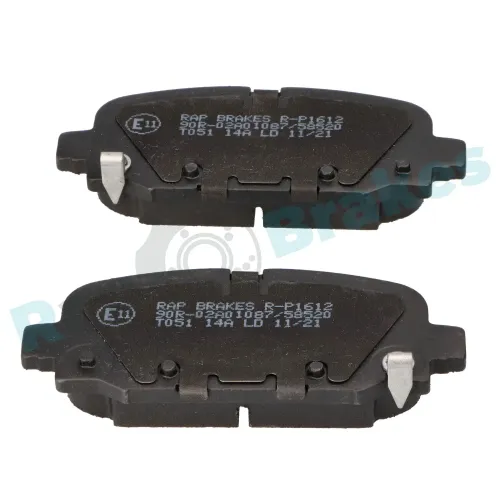 Bremsbelagsatz, Scheibenbremse Hinterachse RAP BRAKES R-P1612 Bild Bremsbelagsatz, Scheibenbremse Hinterachse RAP BRAKES R-P1612